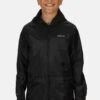 Regatta Black Kids Stormbreak Waterproof Puddle Jacket
