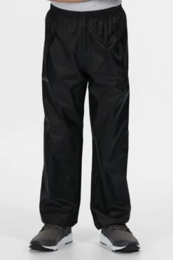 Regatta Kids Stormbreak Black Waterproof Over-Trousers