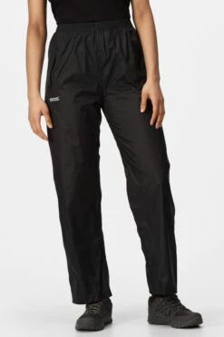 Regatta Black Pack It Waterproof Trousers