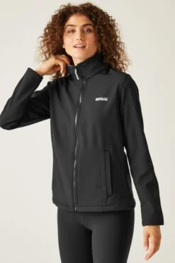 Regatta Black Connie V Full Zip Softshell Jacket