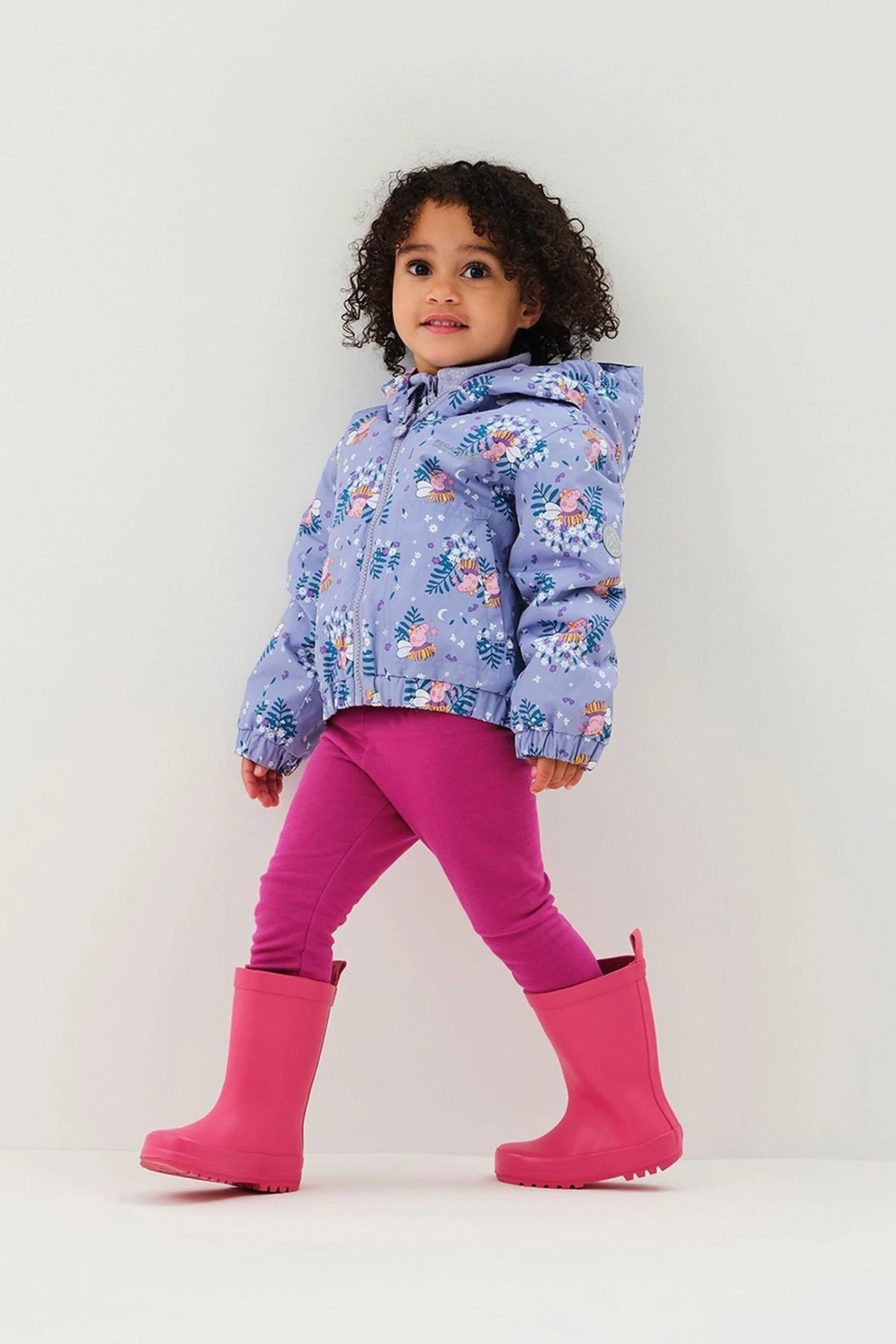 Regatta Purple Peppa Pig Muddy Puddle Waterproof Jacket - Image 2