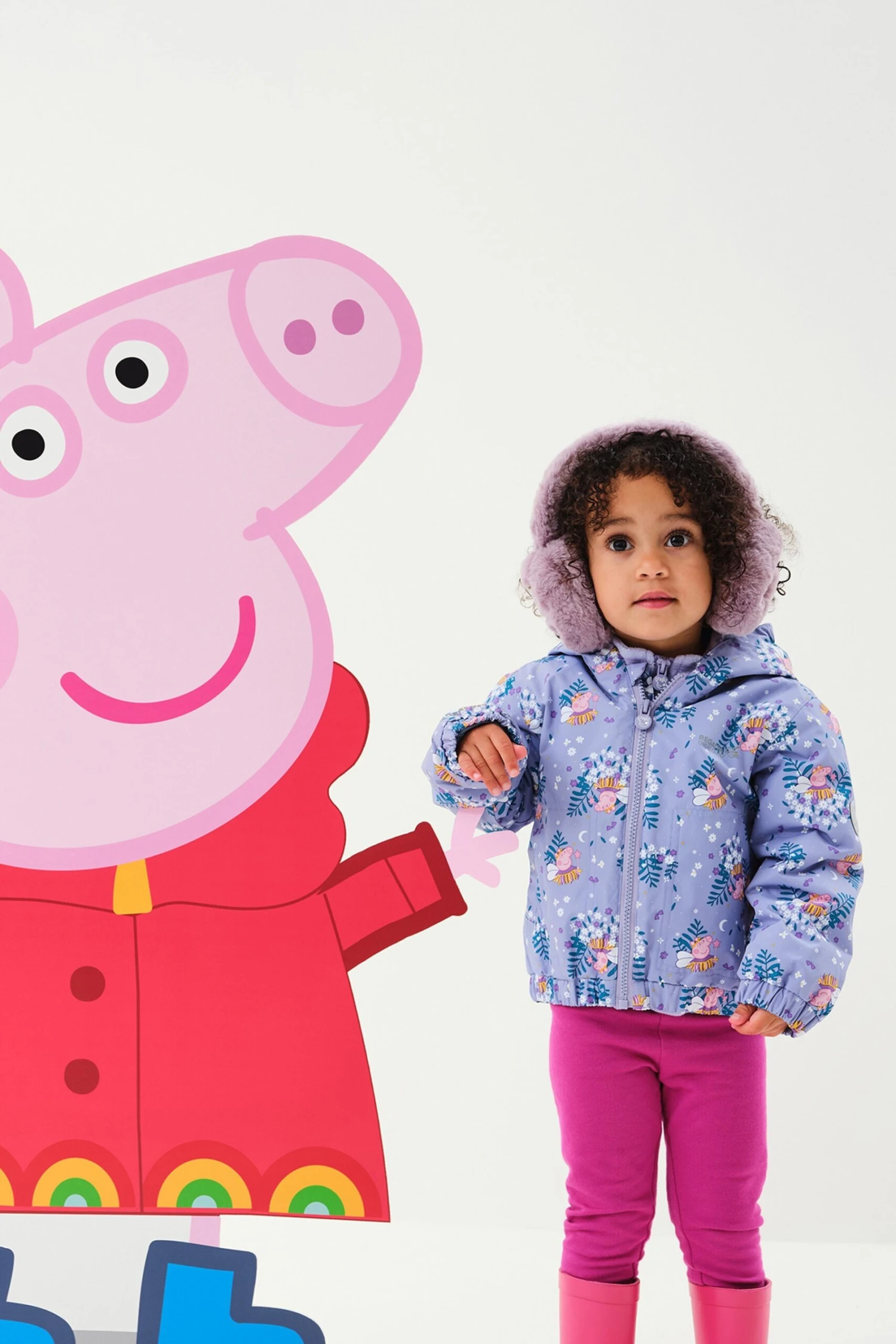 Regatta Purple Peppa Pig Muddy Puddle Waterproof Jacket - Image 3