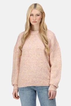 Regatta Pink Kaylani Balloon Sleeve Knitted Jumper