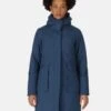 Regatta Womens Blue Yewbank II Longline Waterproof Padded Jacket