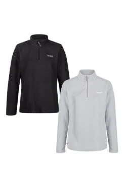 Regatta Black And Grey Sweetheart Half Zip Fleeces 2 Pack
