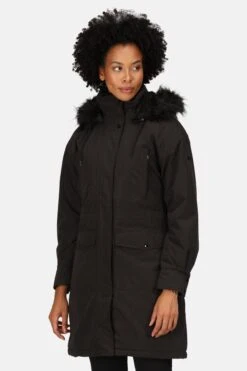 Regatta Shiloh Black Longline Waterproof Insulated Jacket