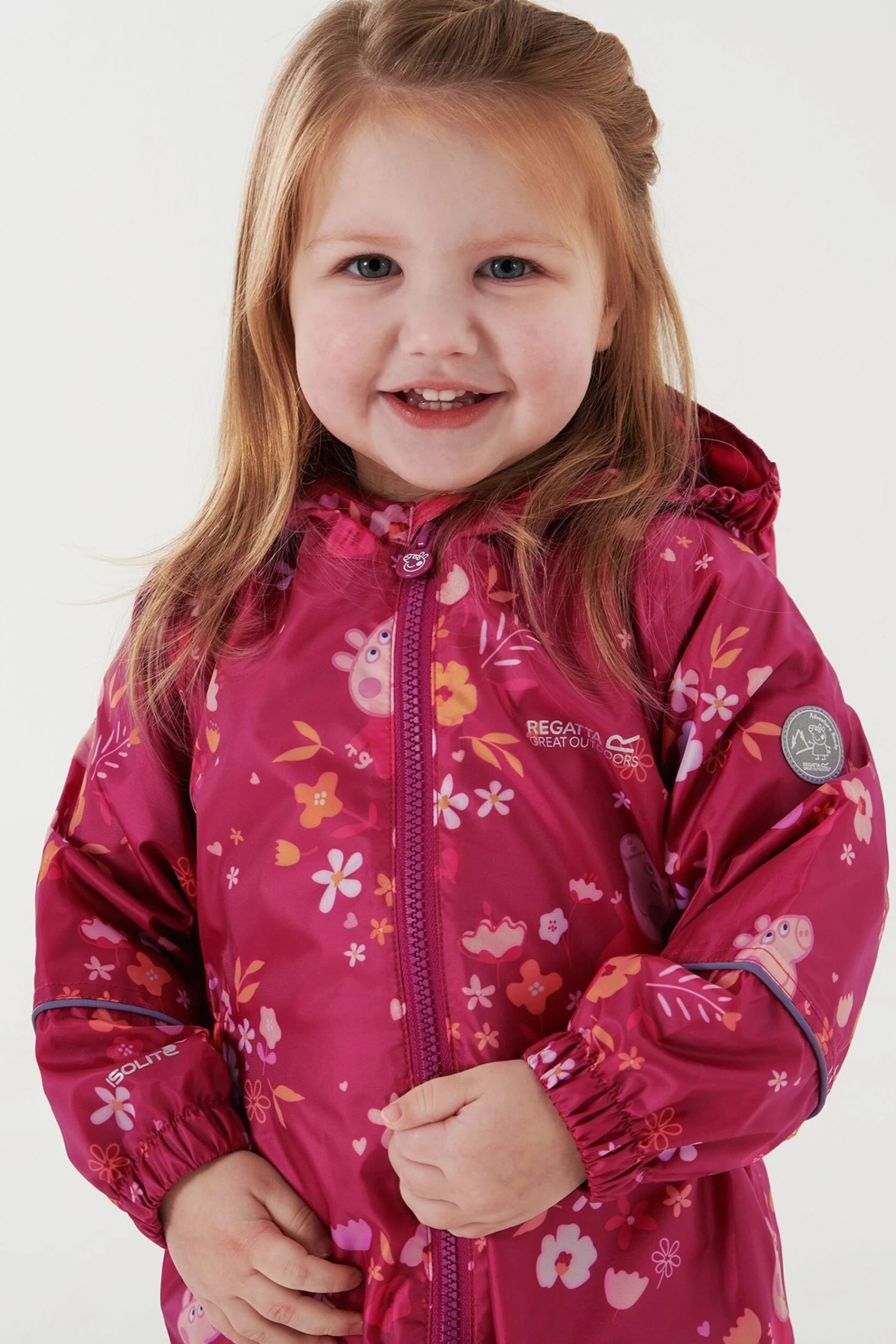Regatta Pink Peppa Pig Pobble Waterproof Suit - Image 3