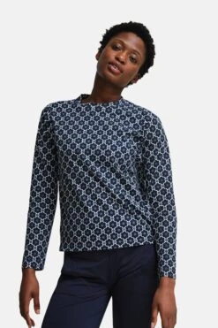 Regatta Blue Orla Kiely Long Sleeve Winter T-Shirt