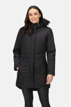 Regatta Lyanna Black Longline Waterproof Insulated Jacket