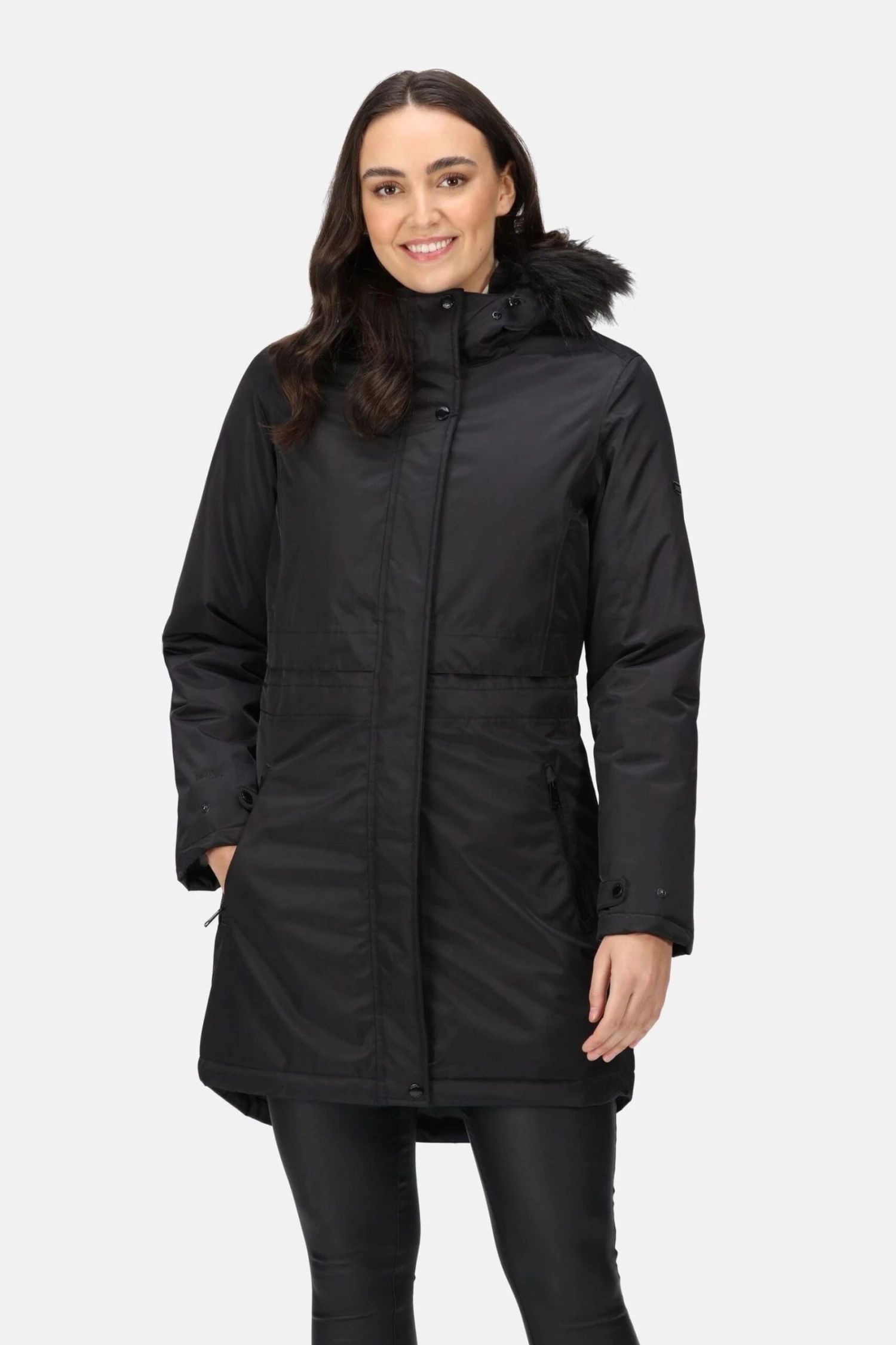 Regatta Lyanna Black Longline Waterproof Insulated Jacket