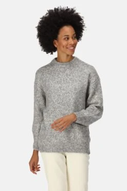 Regatta Grey Kaylani Balloon Sleeve Knitted Jumper