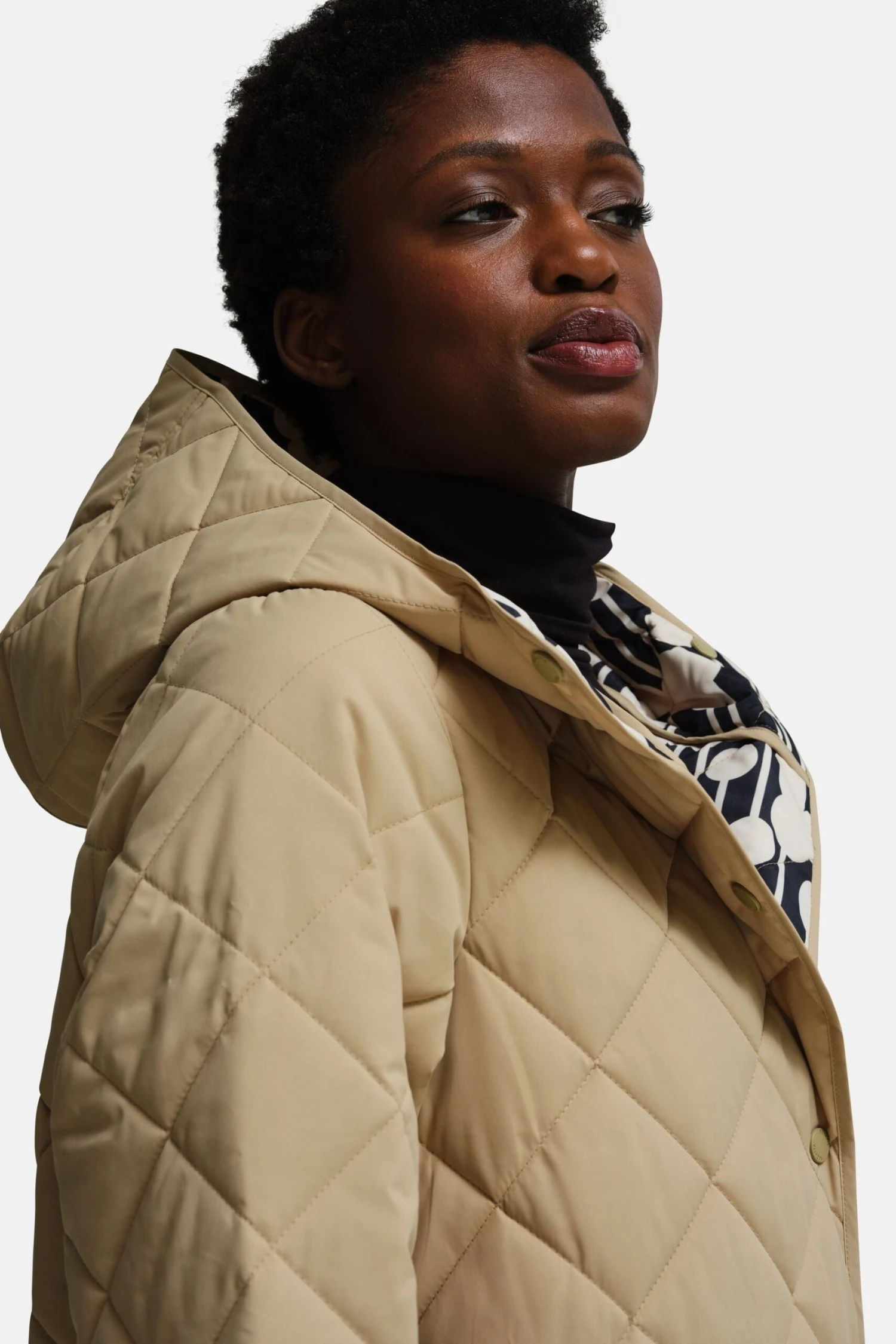 Regatta Natural Orla Kiely Quilted Reversable Midi Jacket - Image 7