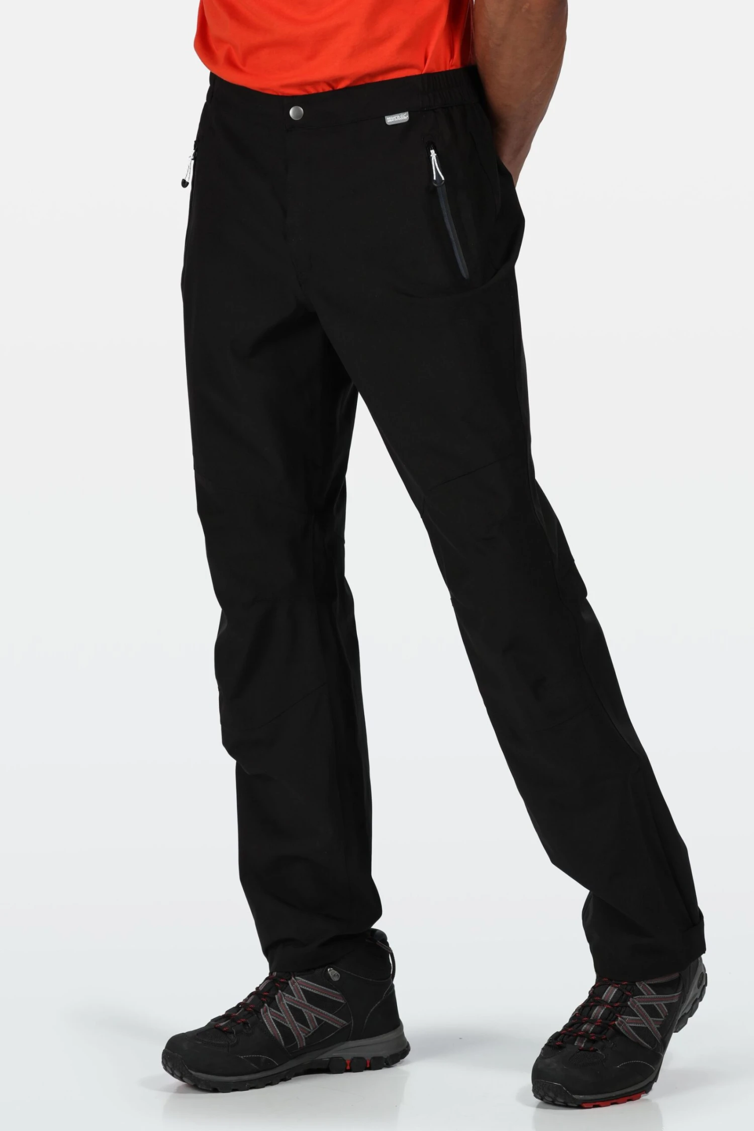 Regatta Black Highton Stretch Long Leg Length Waterproof Over Trousers