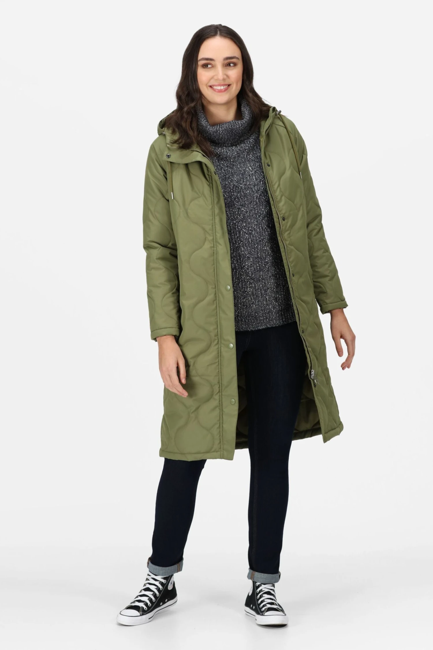 Regatta Blue Jovie Longline Insulated Onion Quilt Jacket - Image 4