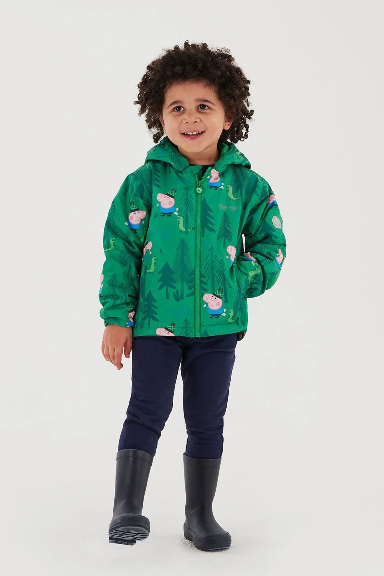 Regatta Green Peppa Pig Muddy Puddle Waterproof Jacket - Image 2