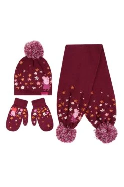 Regatta Pink Peppa Pig Hat Scarf And Gloves Set