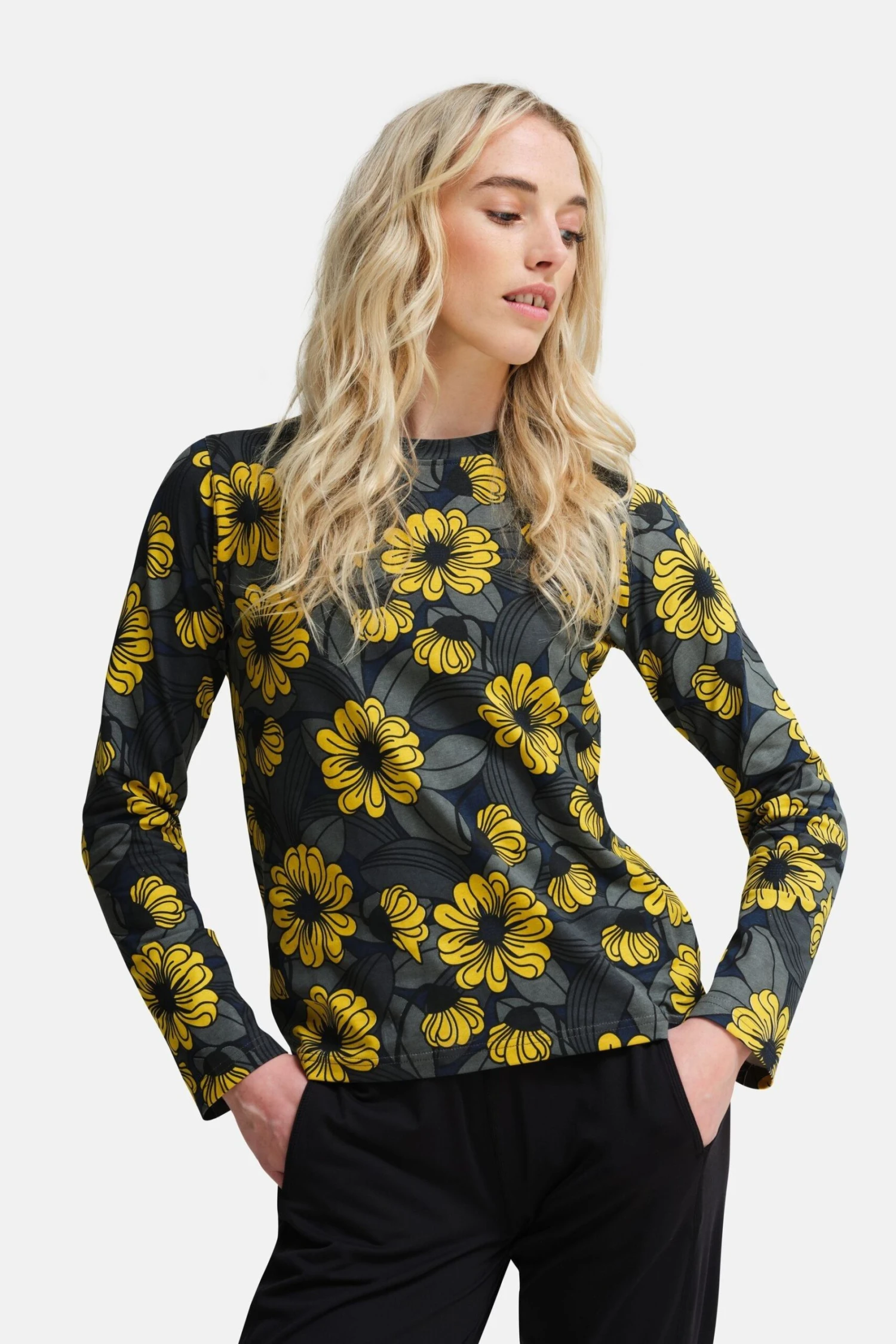 Regatta Yellow Orla Kiely Long Sleeve Winter T-Shirt - Image 5