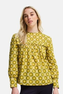 Regatta Yellow Orla Kiely Bib Collar Blouse