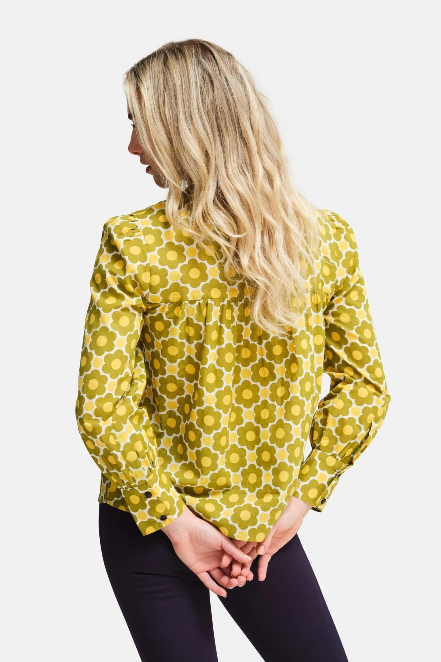 Regatta Yellow Orla Kiely Bib Collar Blouse - Image 2