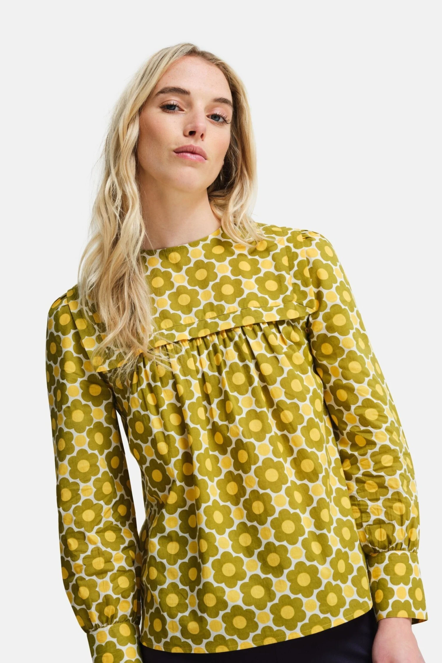 Regatta Yellow Orla Kiely Bib Collar Blouse - Image 3