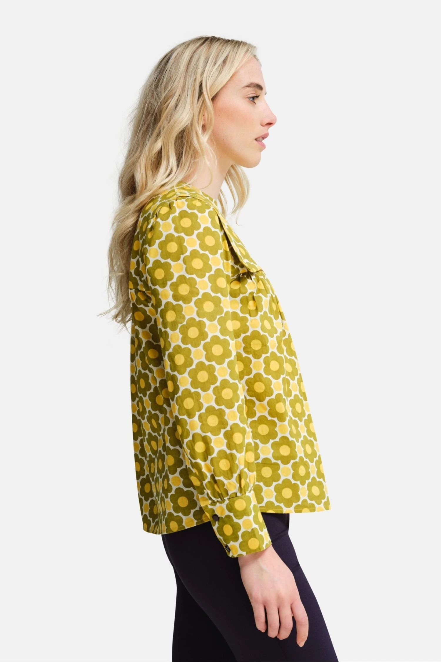 Regatta Yellow Orla Kiely Bib Collar Blouse - Image 4