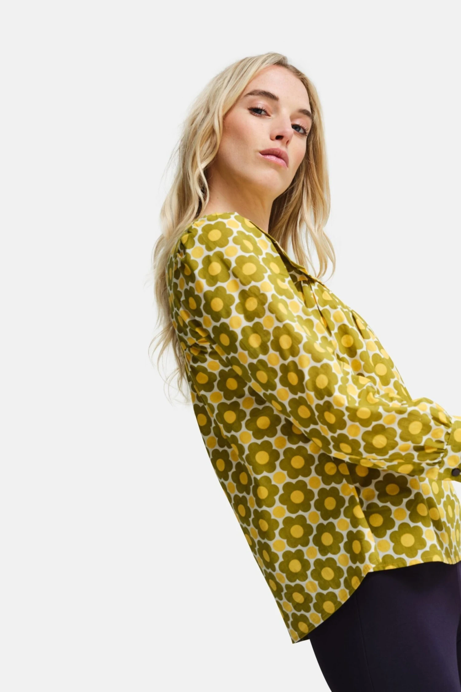 Regatta Yellow Orla Kiely Bib Collar Blouse - Image 5