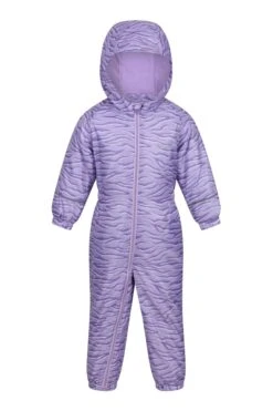 Regatta Purple Printed Splat II Waterproof Puddlesuit