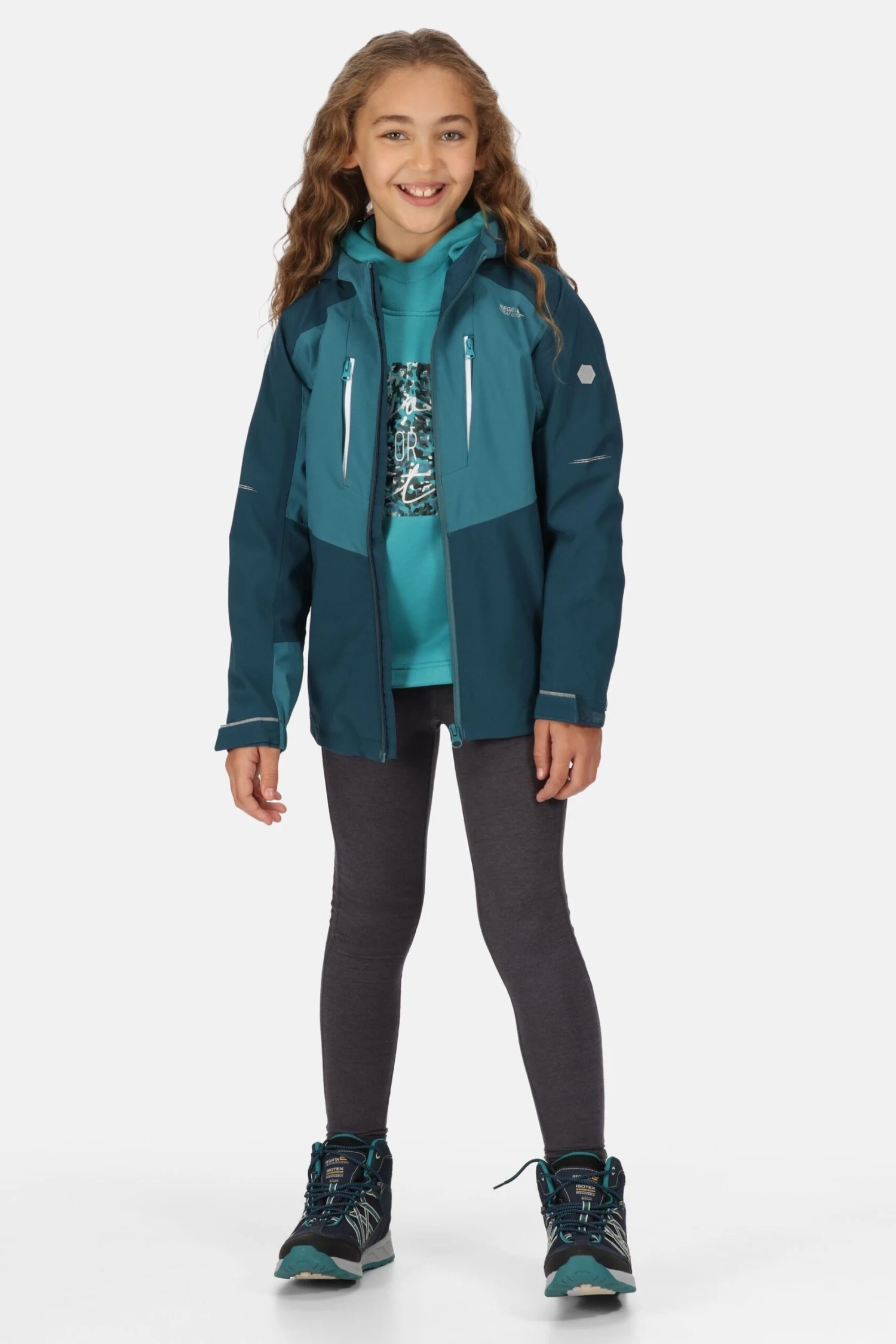 Regatta Junior Blue Waterproof Highton Iii Jacket - Image 3