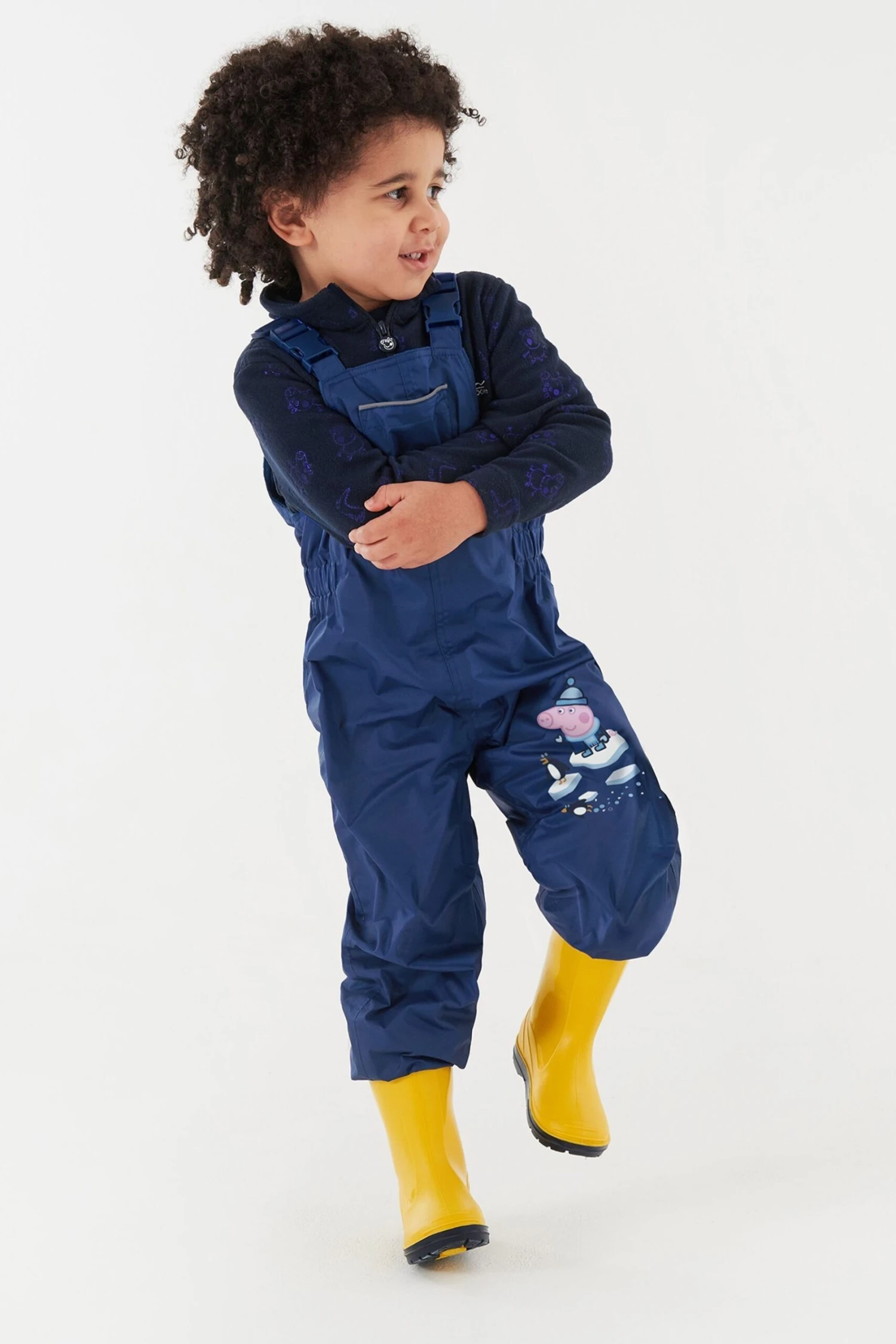 Regatta Blue Peppa Pig Lined Waterproof Dungarees