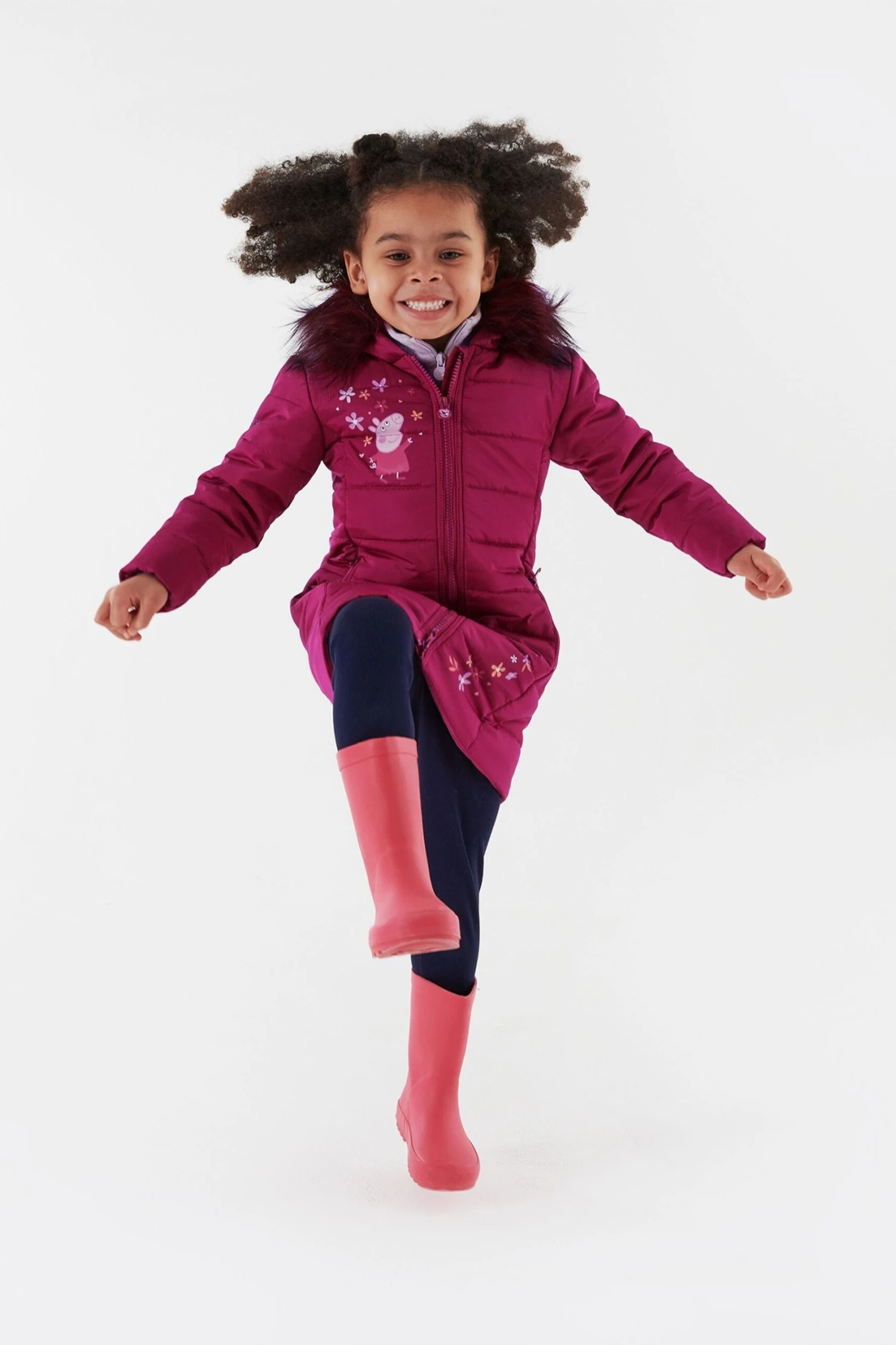 Regatta Girls Pink Peppa Pig Padded Jacket - Image 3