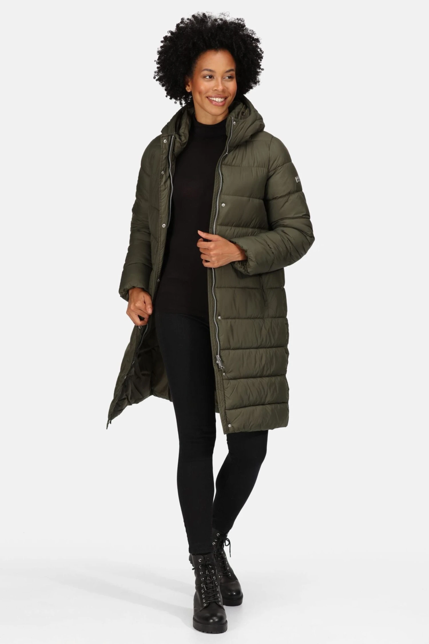 Regatta Green Bodie Longline Duvet Puffer Jacket