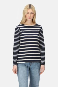 Regatta Blue Farida Striped Long Sleeve T-Shirt