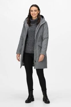 Regatta Romine Longline Waterproof Insulated Black Jacket