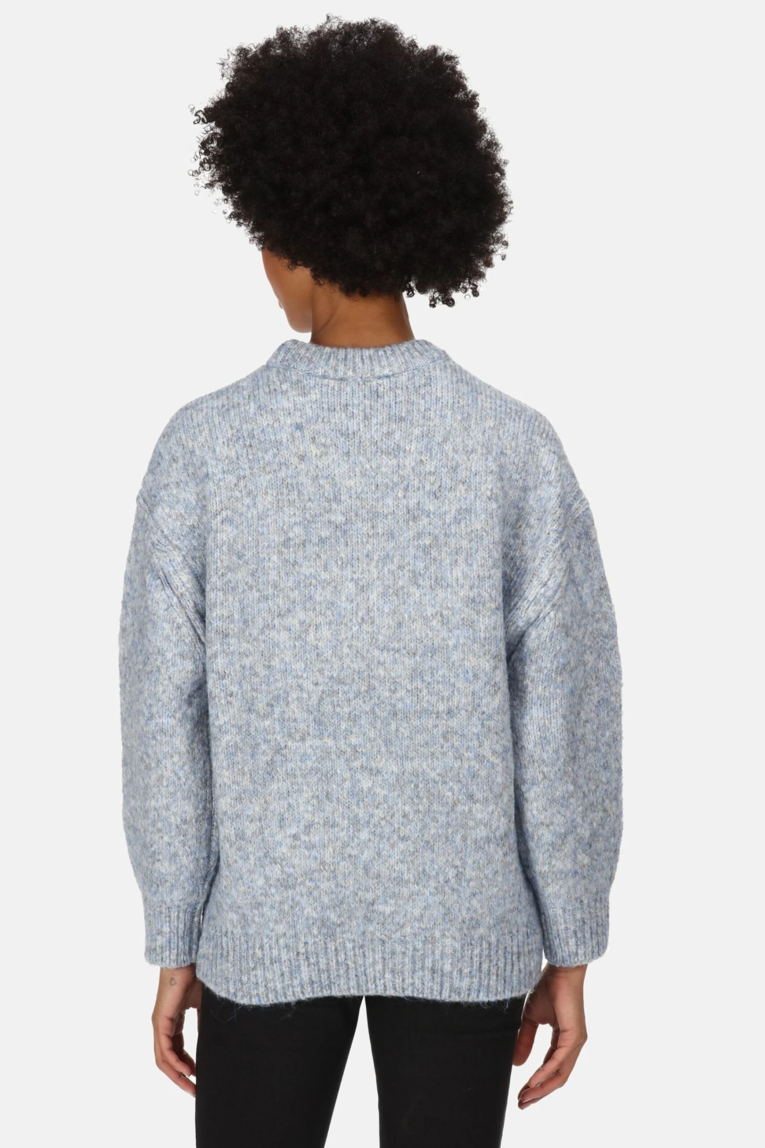 Regatta Blue Kaylani Balloon Sleeve Knitted Jumper - Image 2