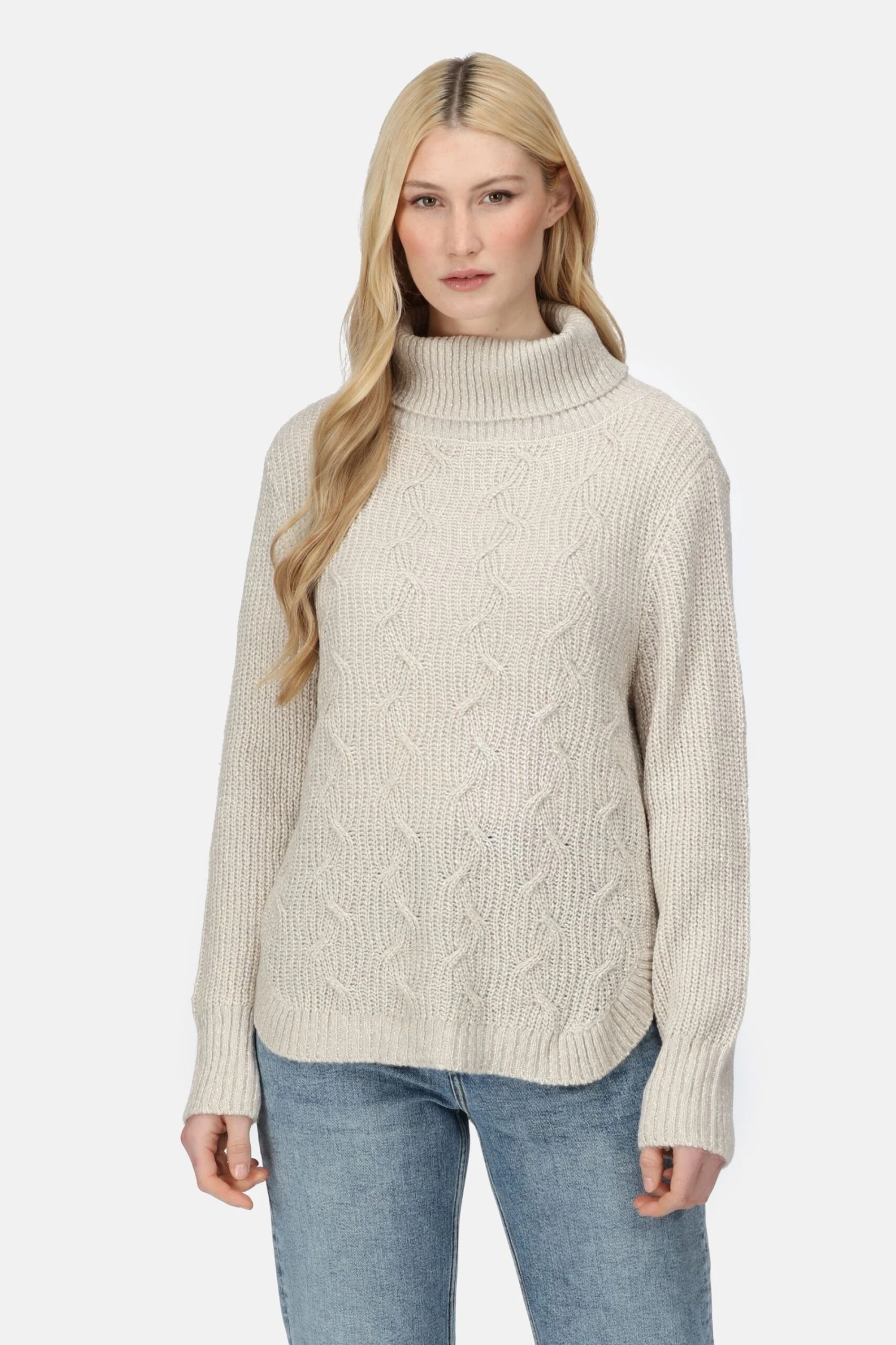 Regatta Grey Kensley Roll Neck Knitted Jumper