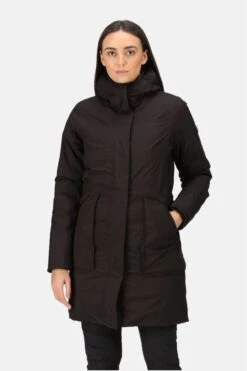 Regatta Womens Black Yewbank Ii Longline Waterproof Padded Jacket