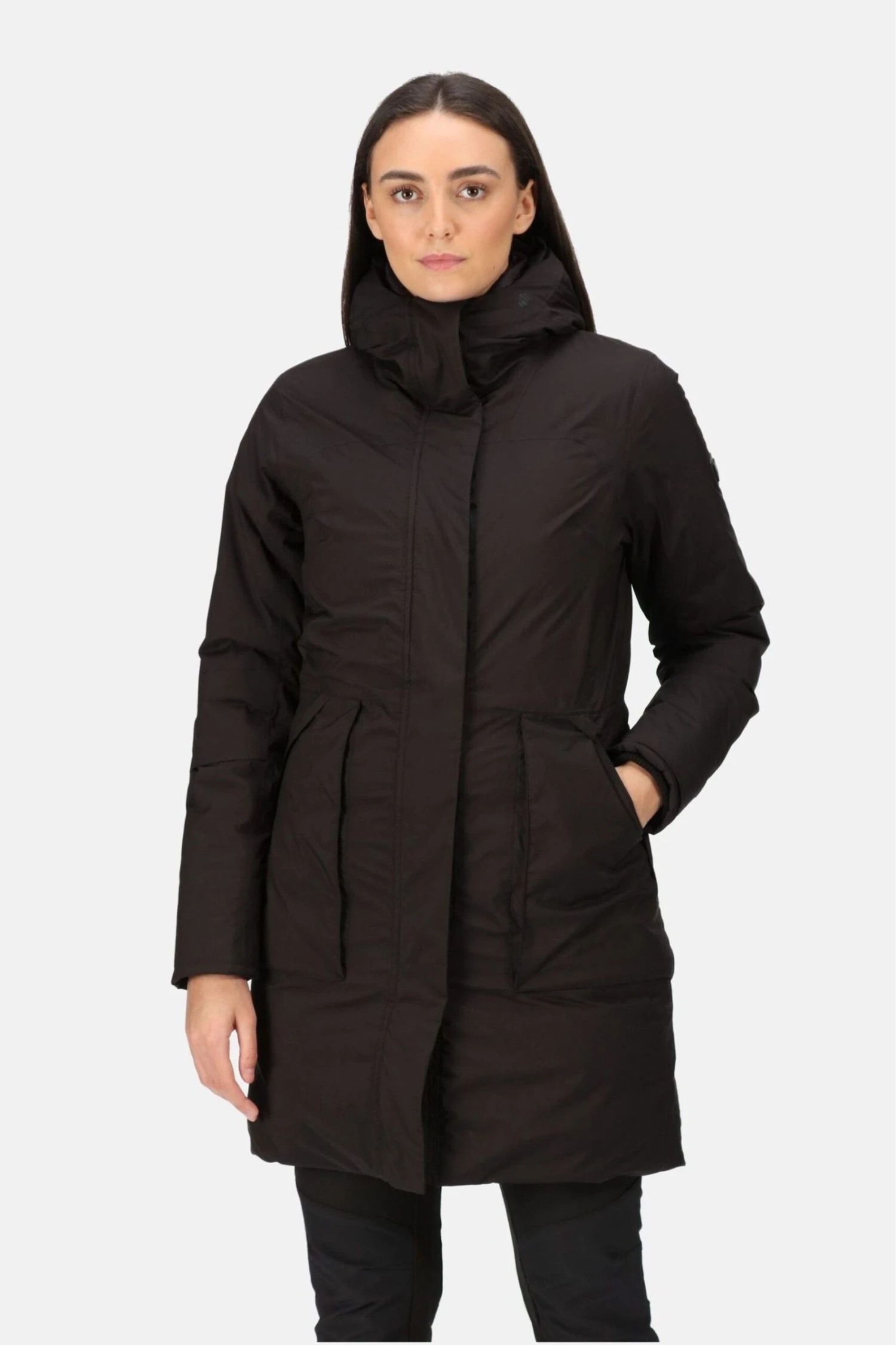 Regatta Womens Black Yewbank Ii Longline Waterproof Padded Jacket
