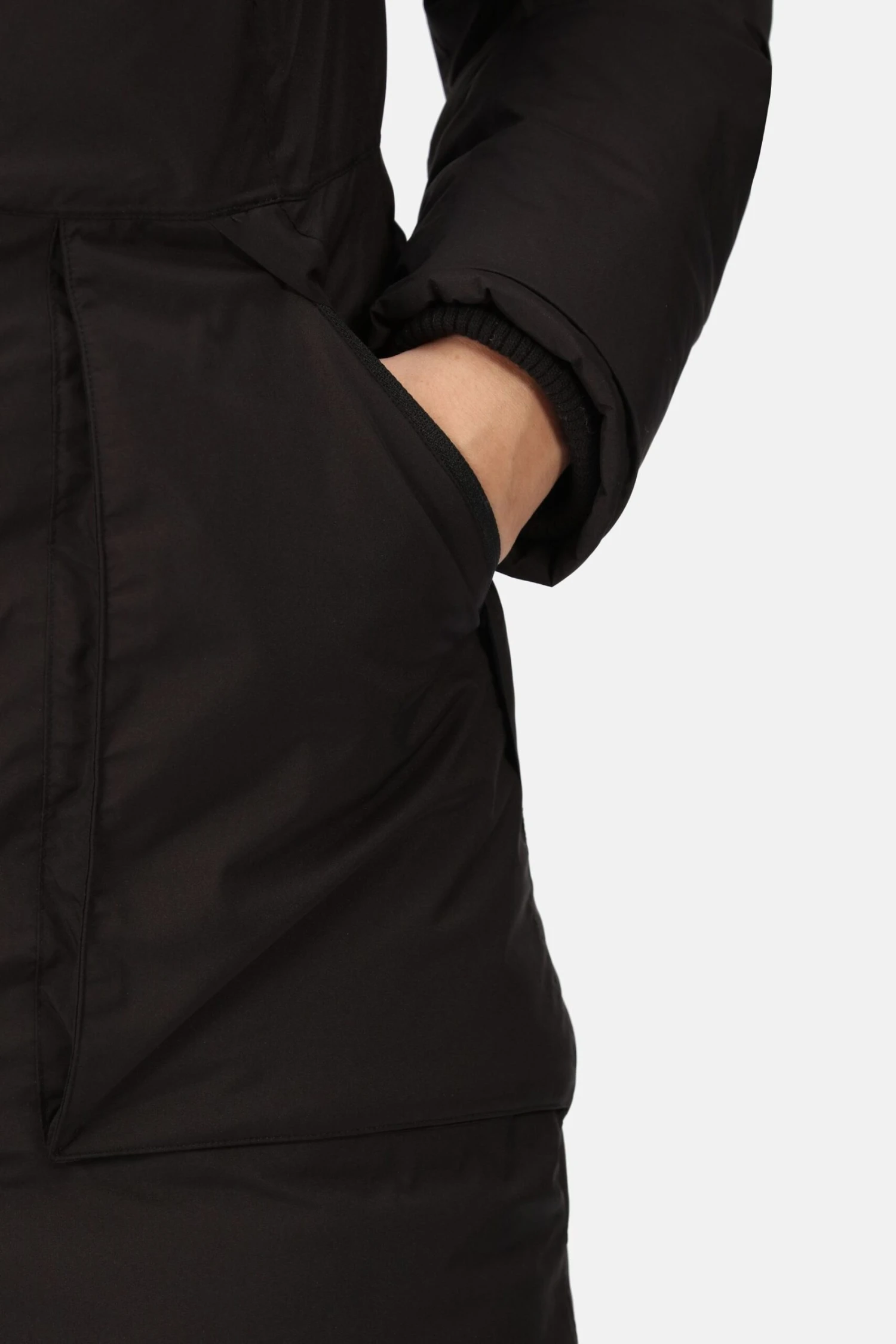 Regatta Womens Black Yewbank Ii Longline Waterproof Padded Jacket - Image 6