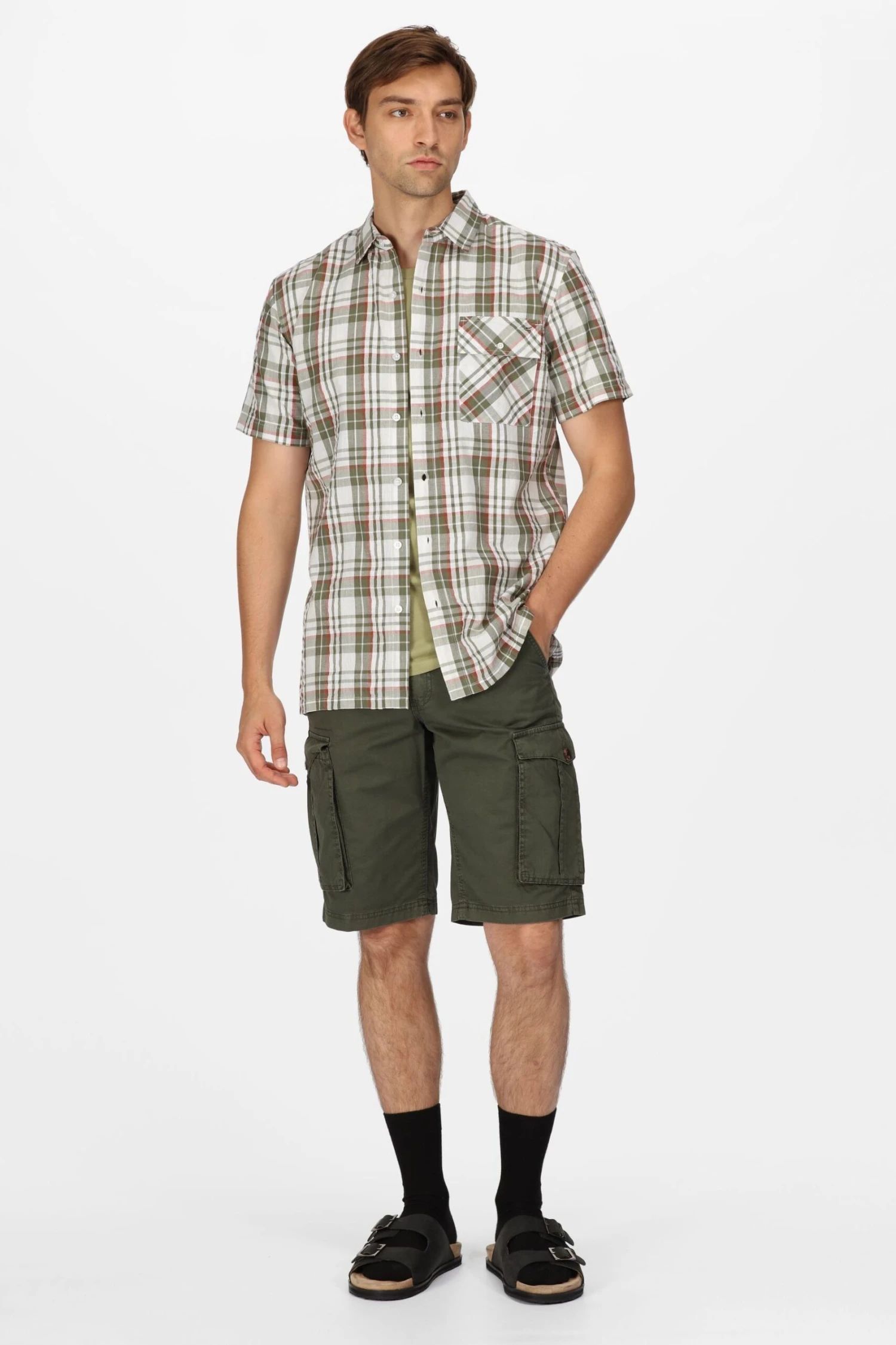 Regatta Deavin Short Sleeve Green Shirt - Image 3