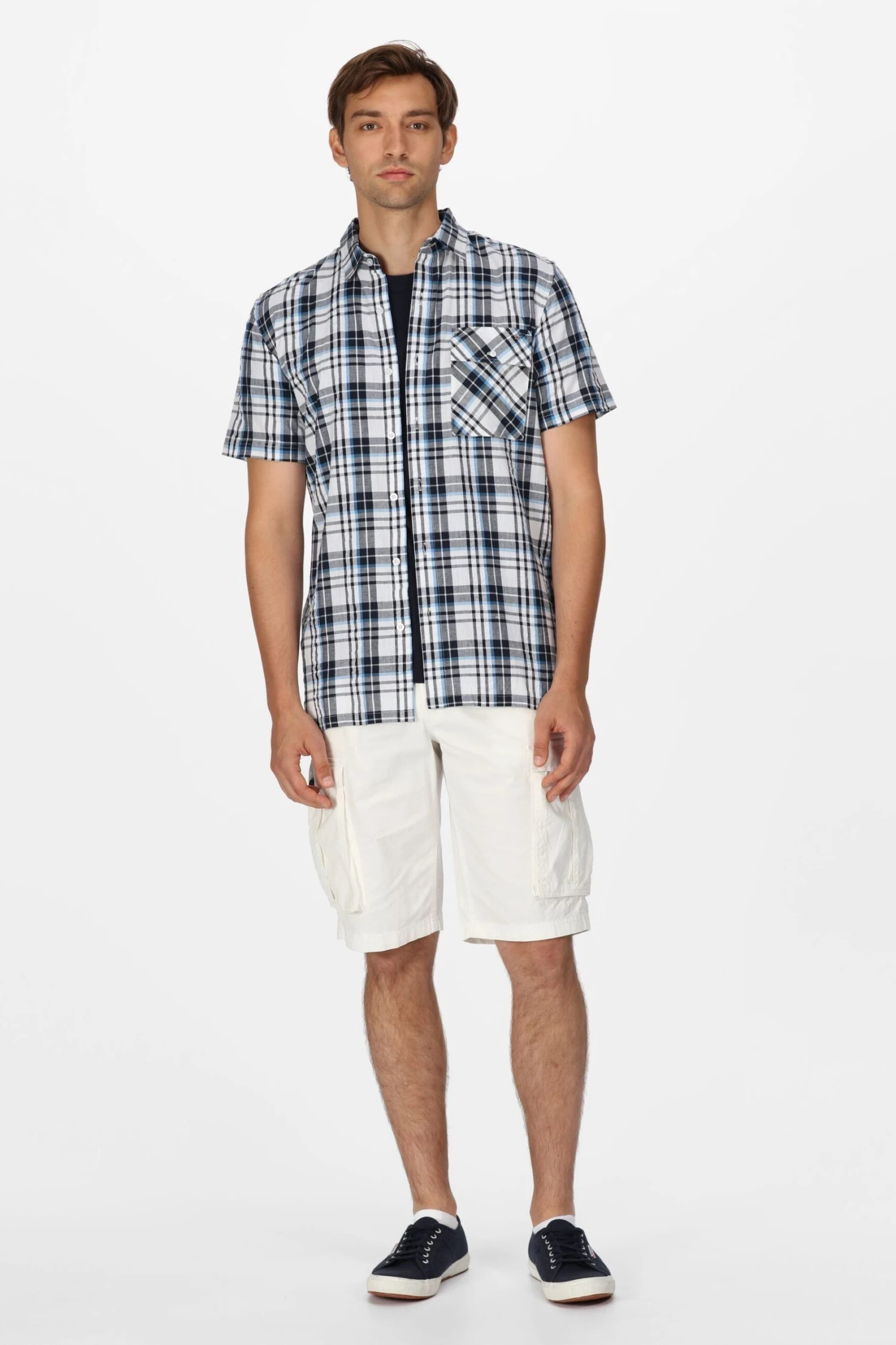 Regatta Blue Deavin Short Sleeve Shirt - Image 3