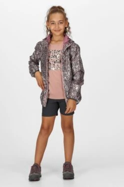Regatta Pink Printed Lever Waterproof Shell Jacket