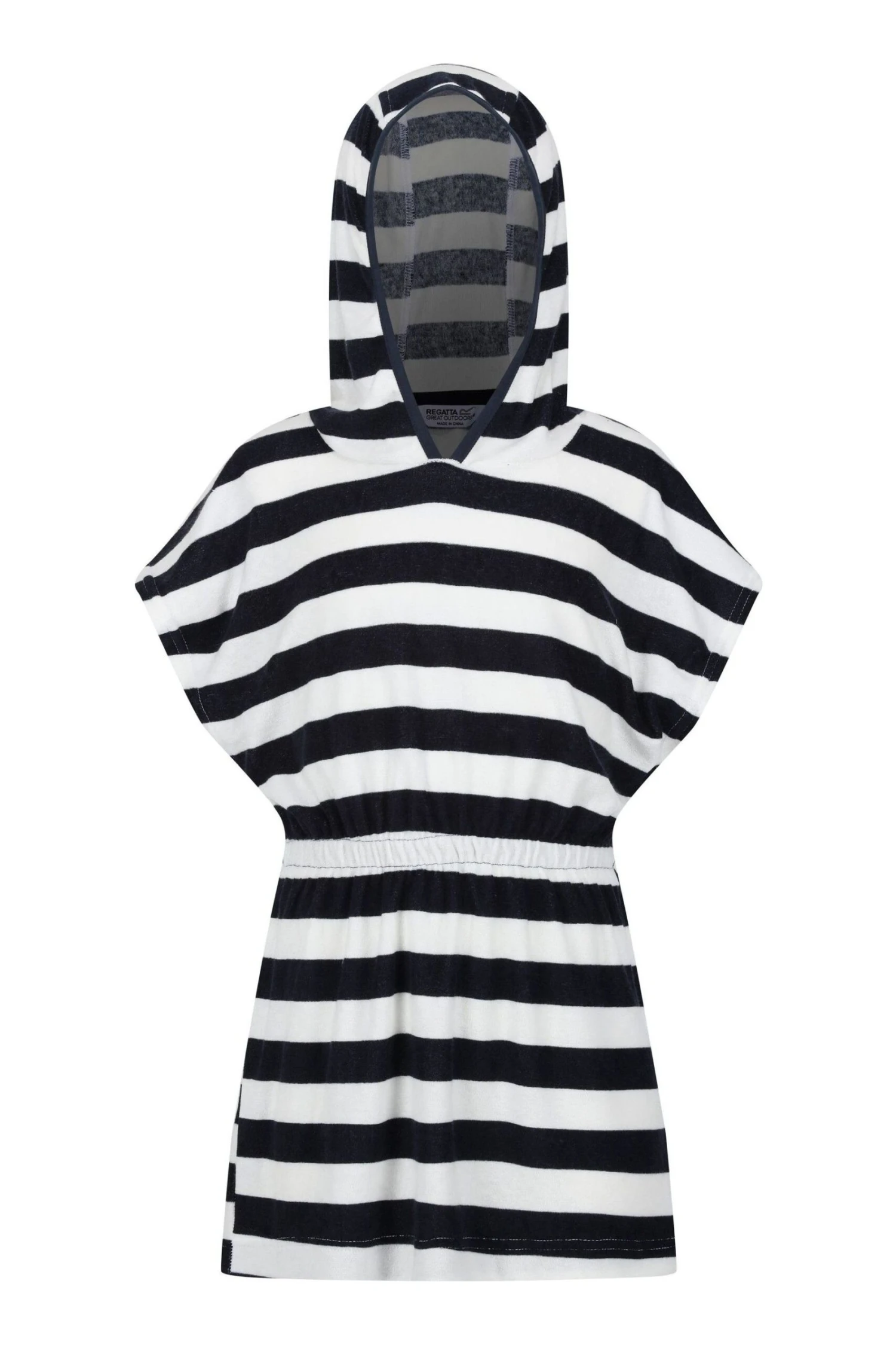 Regatta Bernessa White/Black Stripey Towelling Dress - Image 4