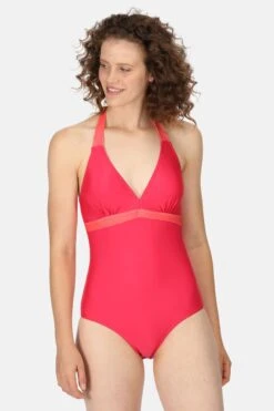 Regatta Pink Flavia Halterneck Swimming Costume