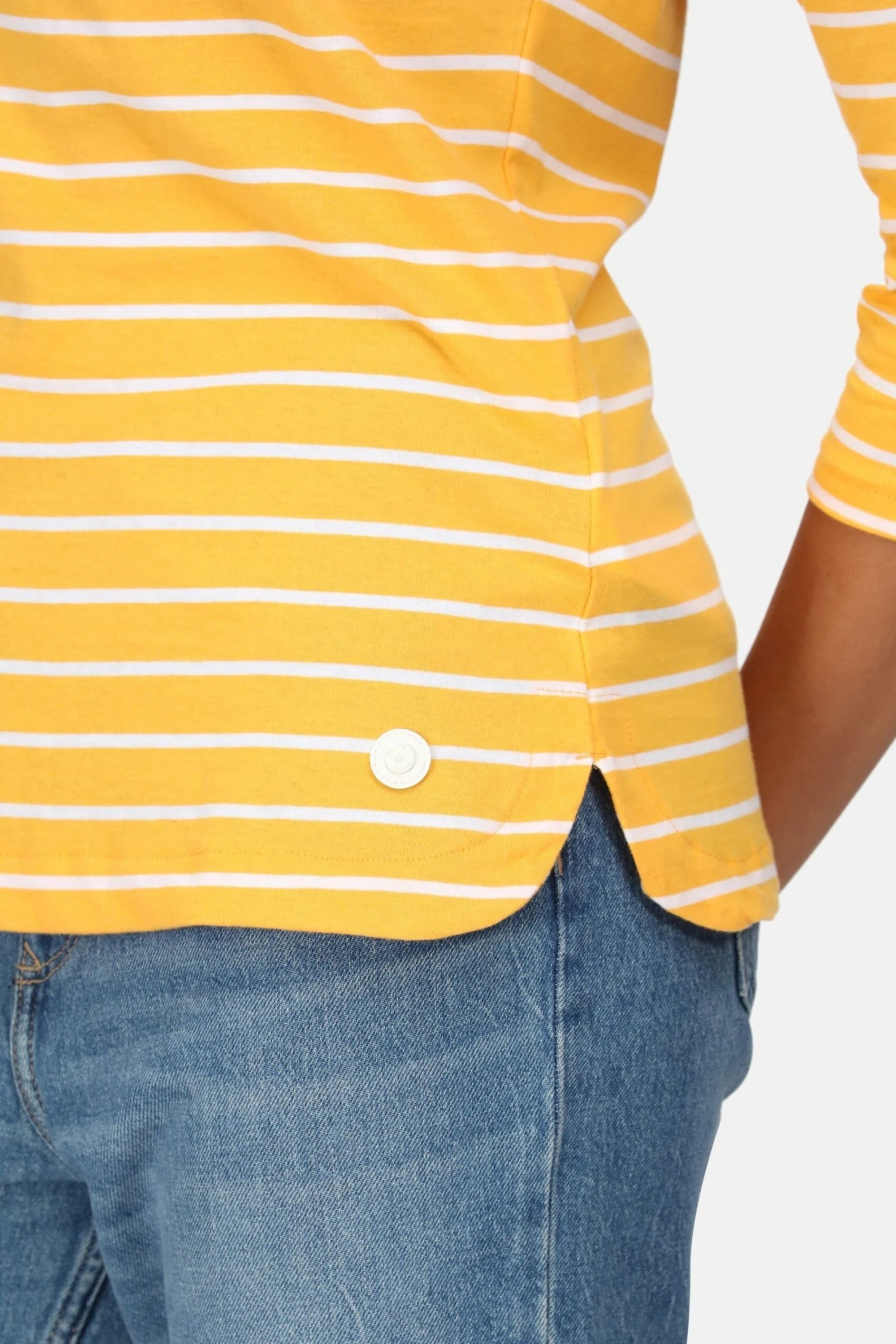 Regatta Yellow Bayla 3/4 Sleeve Striped T-Shirt - Image 4