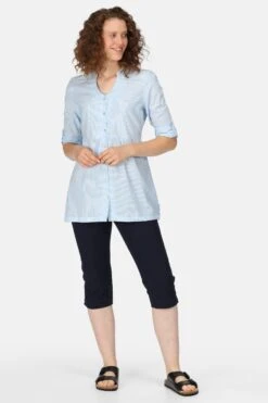 Regatta Blue Nemora Long Sleeve Blouse