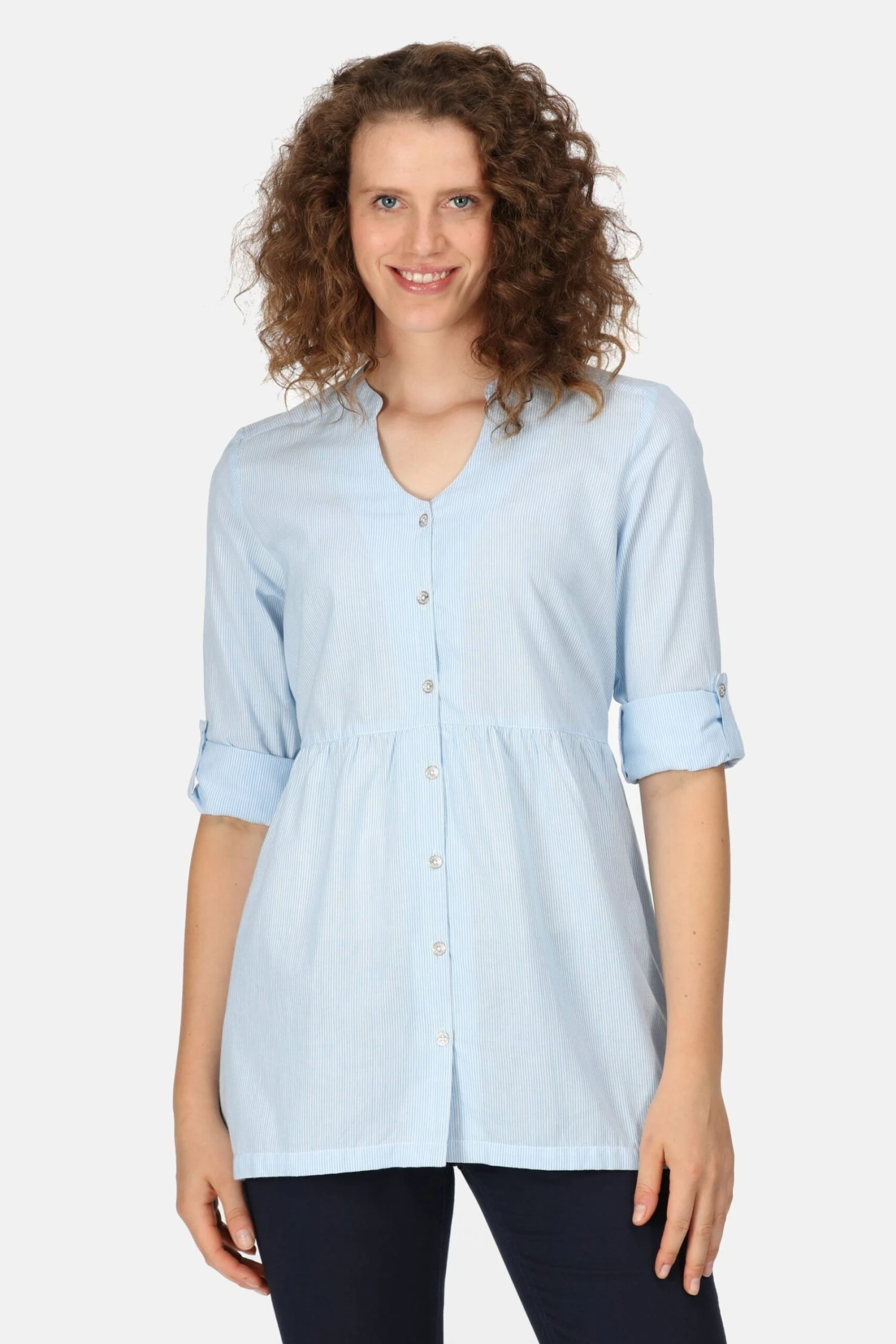 Regatta Blue Nemora Long Sleeve Blouse - Image 3