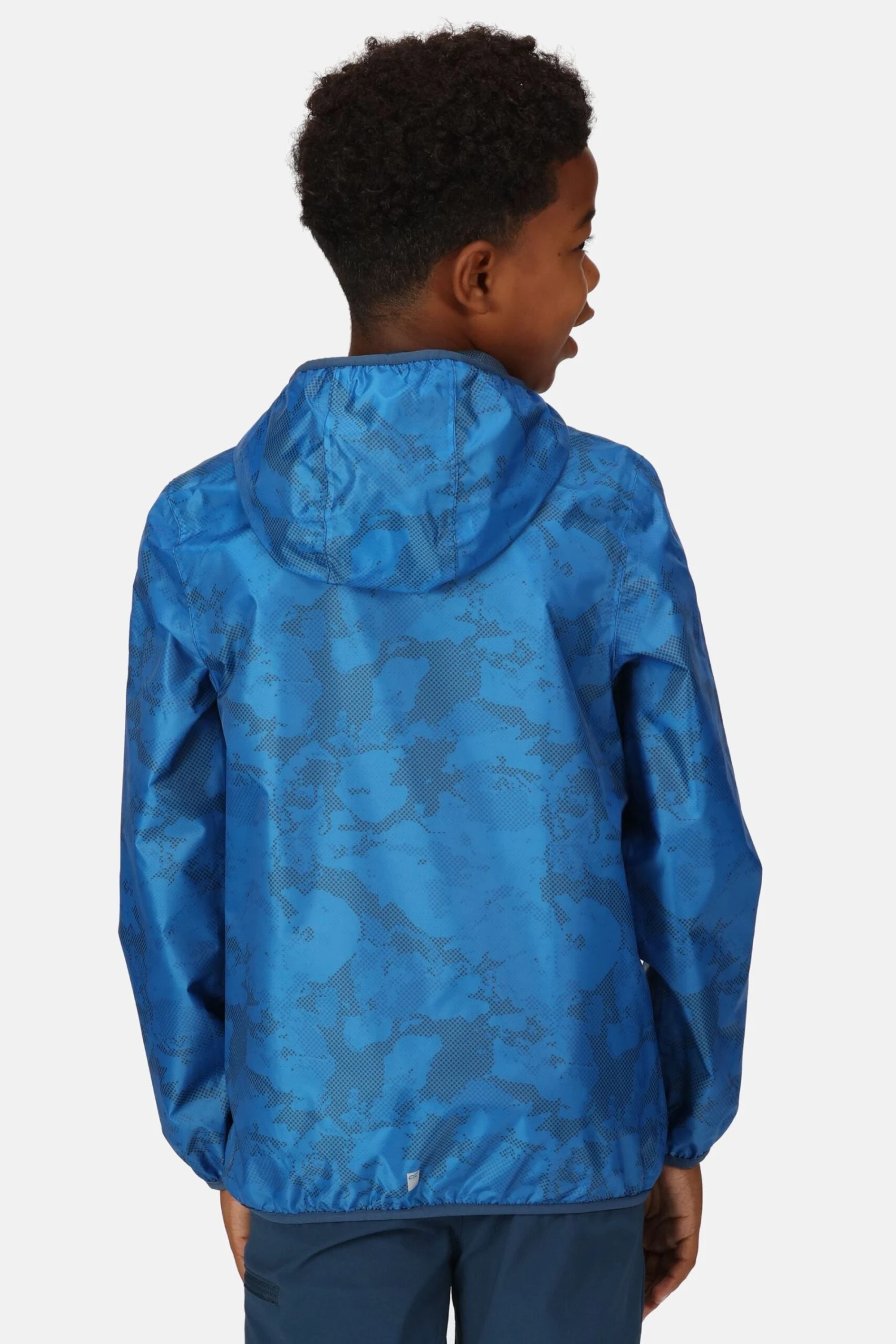 Regatta Blue Printed Lever Waterproof Jacket - Image 2