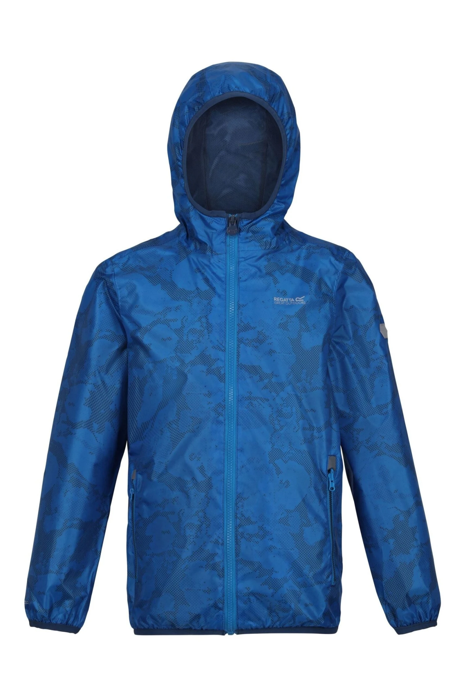 Regatta Blue Printed Lever Waterproof Jacket - Image 4