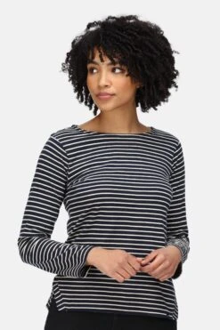Regatta Fernanda Striped Long Sleeve Blue T-Shirt