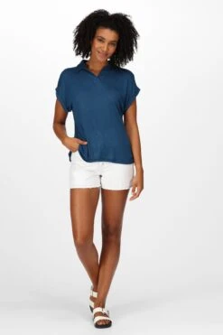Regatta Blue Lupine Collard T-Shirt
